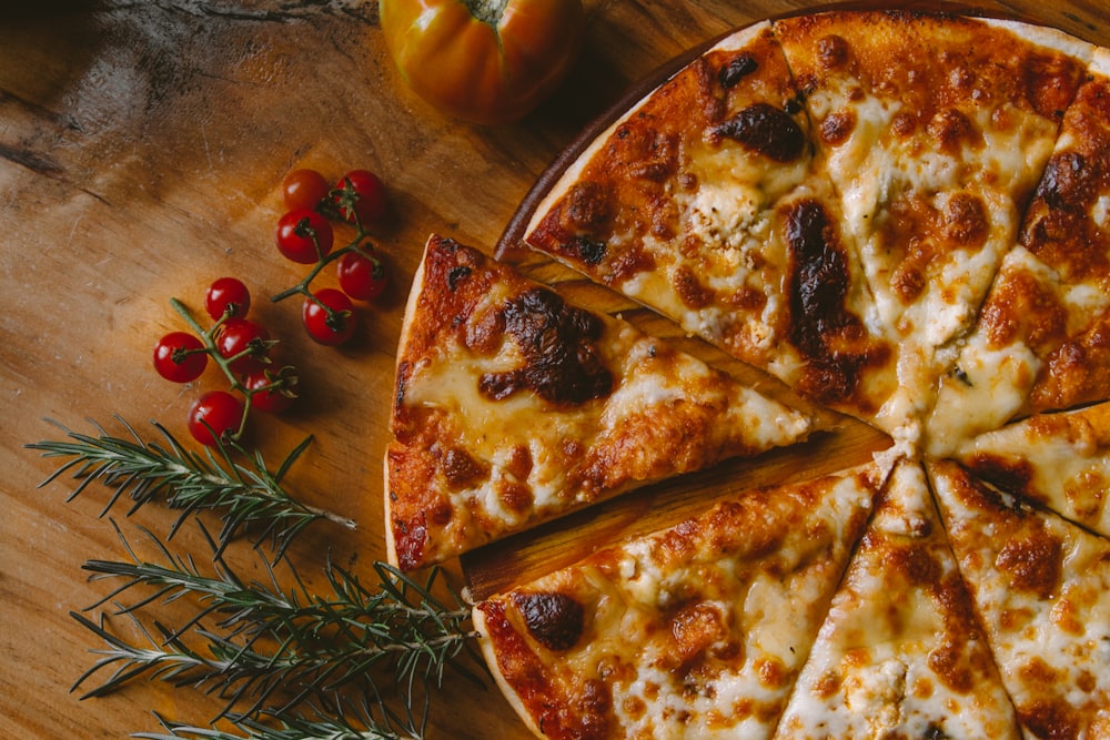 A classic cheese slice with blistered crust